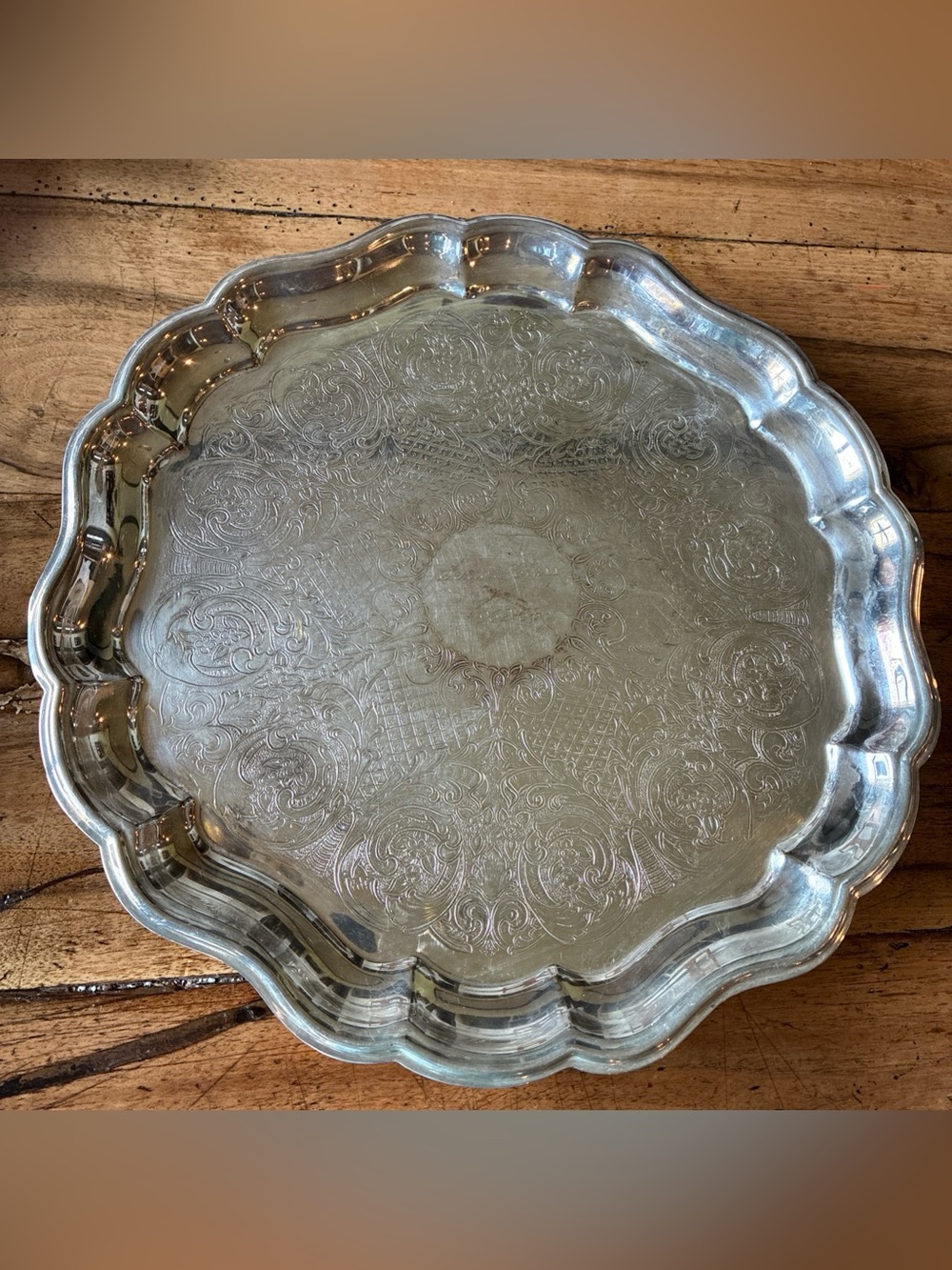 Sheraton Engraved Decorative Silver Plate Serving Tray Senior class 1962-63